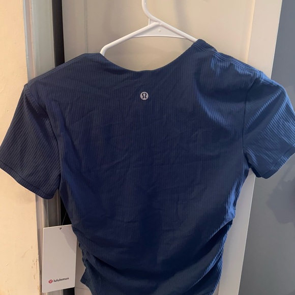 lululemon athletica Deep Blue Ribbed Crop Top - Picture 2 of 4